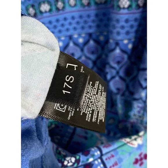 Kuhl Maxi Skirt size XS Blue Geometric Boho Festival Pull on Jersey Hippie - Picture 8 of 14